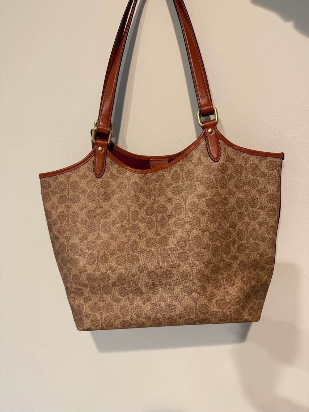 Coach Day Tote in Signature Canvas - Brass/Tan/Rust - Picture 2 of 12